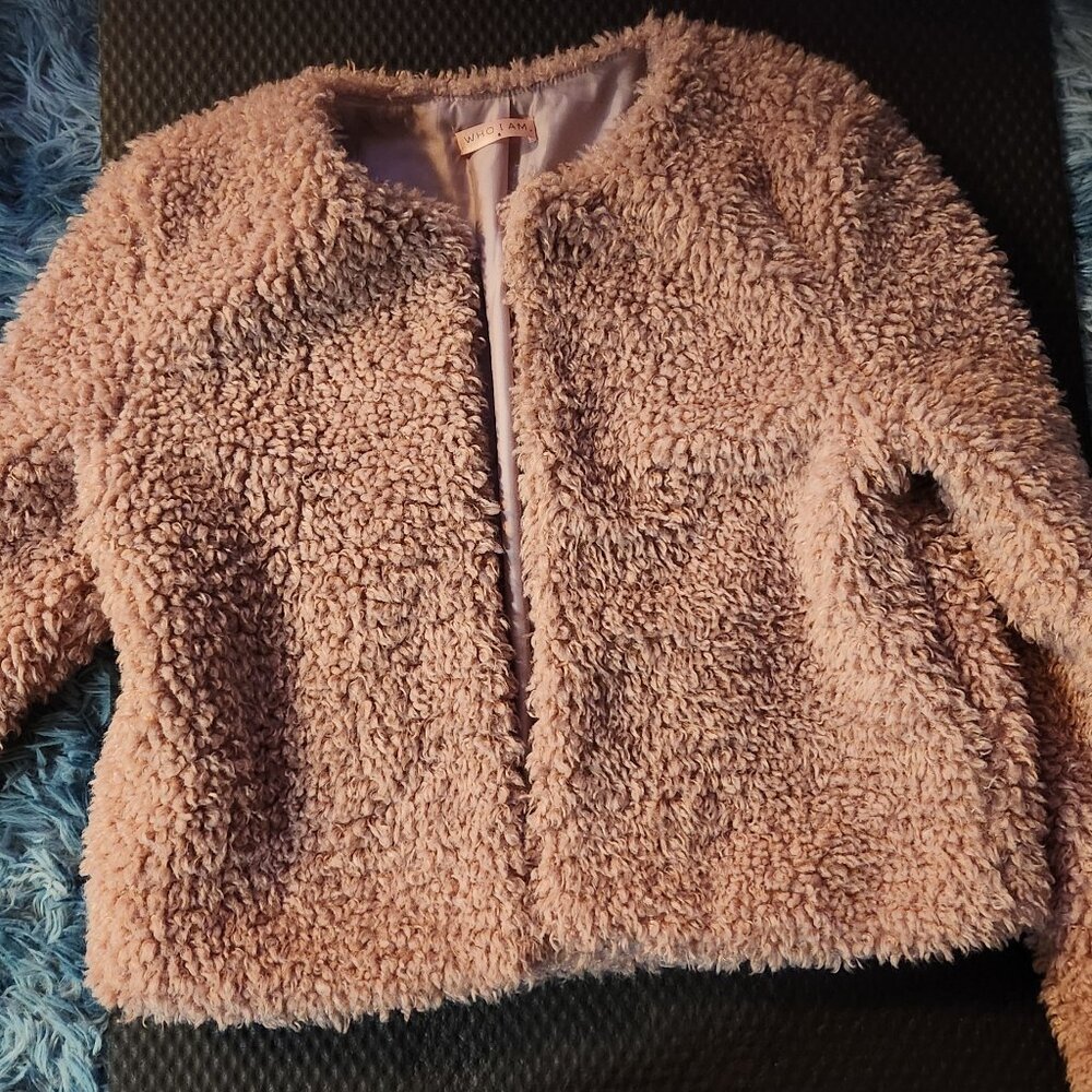 Dusty Pink Fluffy Coat